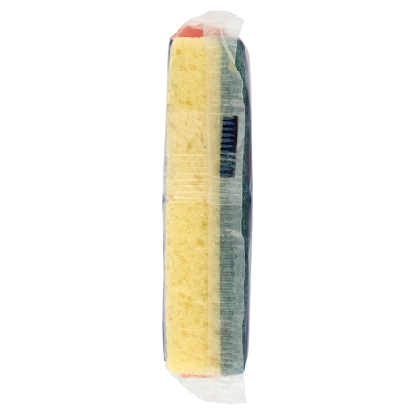 Vileda Glitzi Crystal - spugna abrasiva da cucina con trattamento antibatterico sulla fibra, 3x